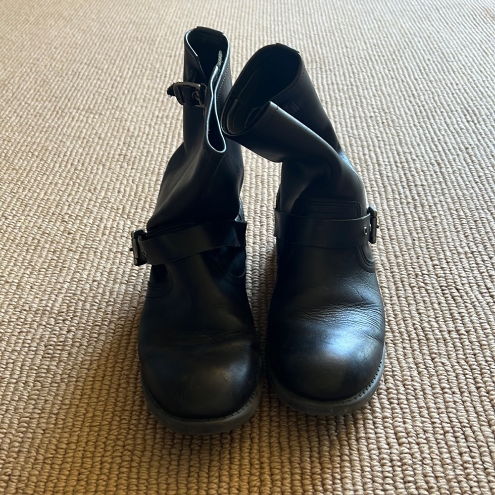 Frye black leather boots
